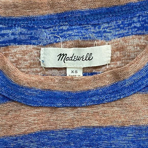 Madewell Hi-Fi Shrunken Tee in Loretta Stripe Women’s size XS - Picture 4 of 11